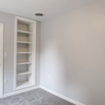 Built-in shelving and closet